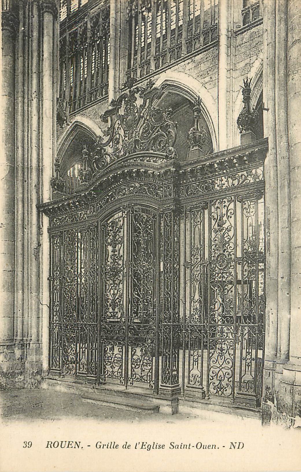 CPA Rouen Grille de l'Eglise Saint Ouen 