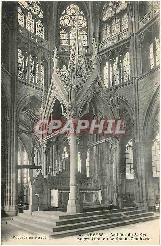 CPA Nevers Cathedrale St Cyr Maitre Autel du Sculpteur Gautherin 