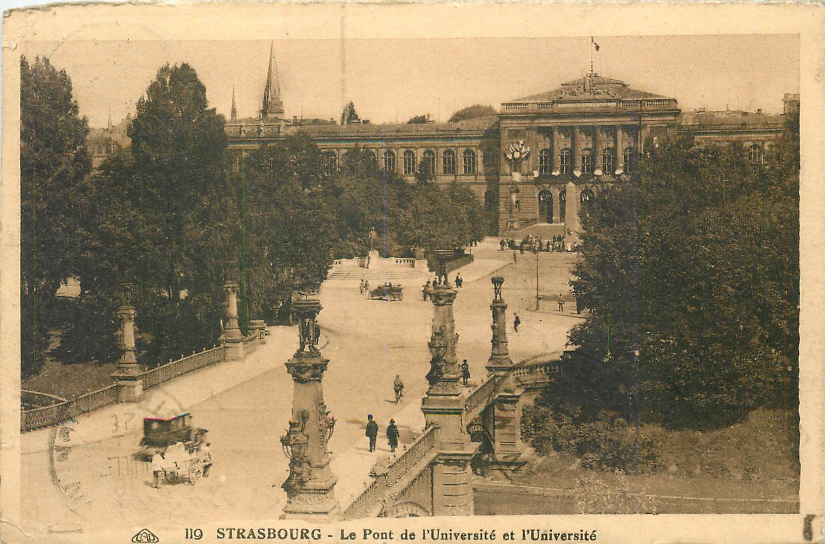 CPA Strasbourg Le Pont de l'Universite et l'Universite 