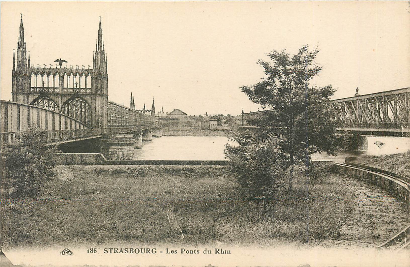 CPA Strasbourg Les Ponts du Rhin 