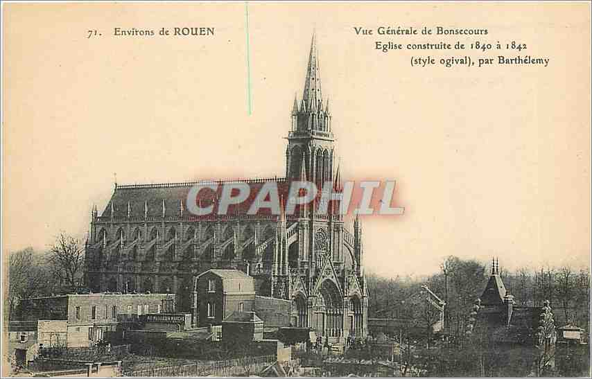 CPA Environs de Rouen Vue Generale de Bonsecours 