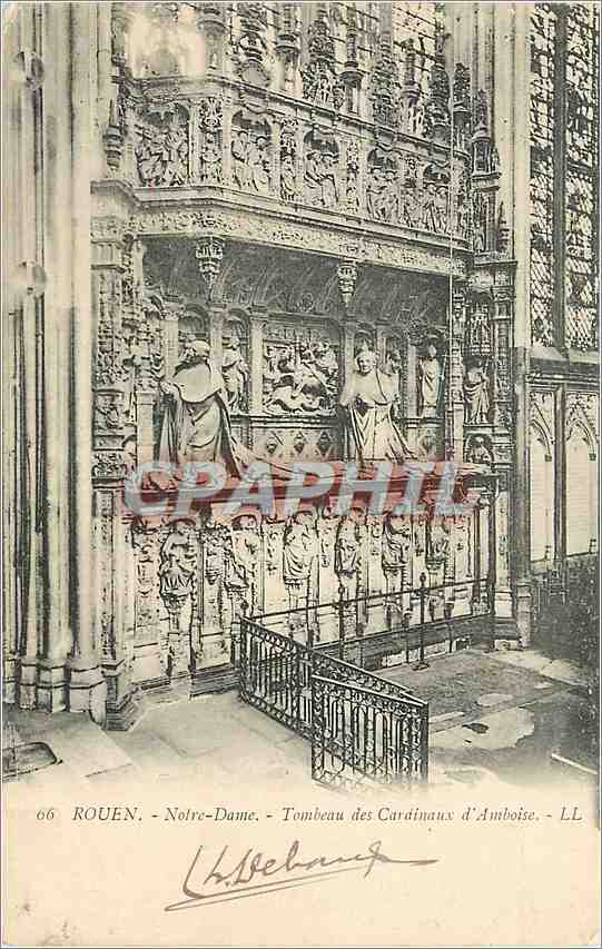 CPA Rouen Notre Dame Tombeau des Cardinaux d'Amboise 