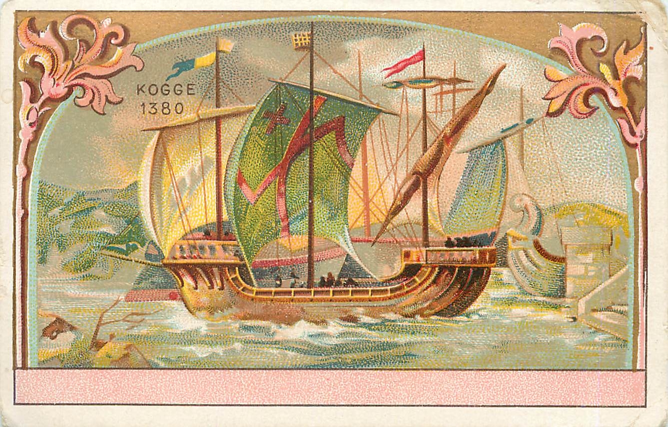 Chromo Kogge 1380 Bateau Chicoree Belle Jardiniere Beriot Lille