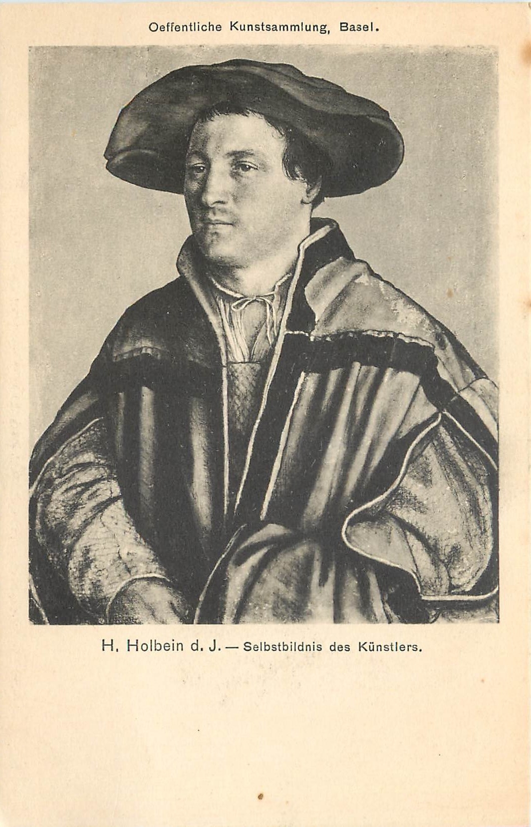 CPA Oeffentliche Kunstsammlung Basel H Holbein Selbstbildnis des Kunstiers 
