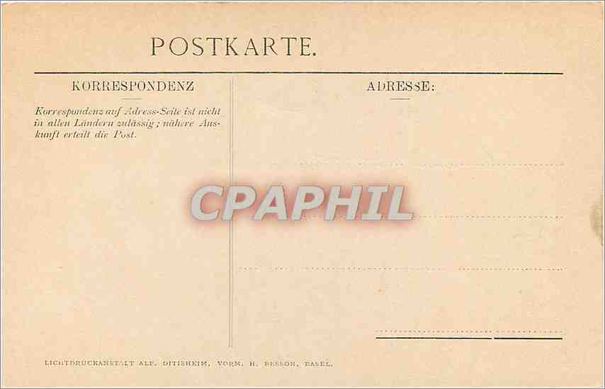 CPA Oeffentliche Kunstsammlung Basel H Holbein Bildnis eines jungen Mannes  — Rückseite