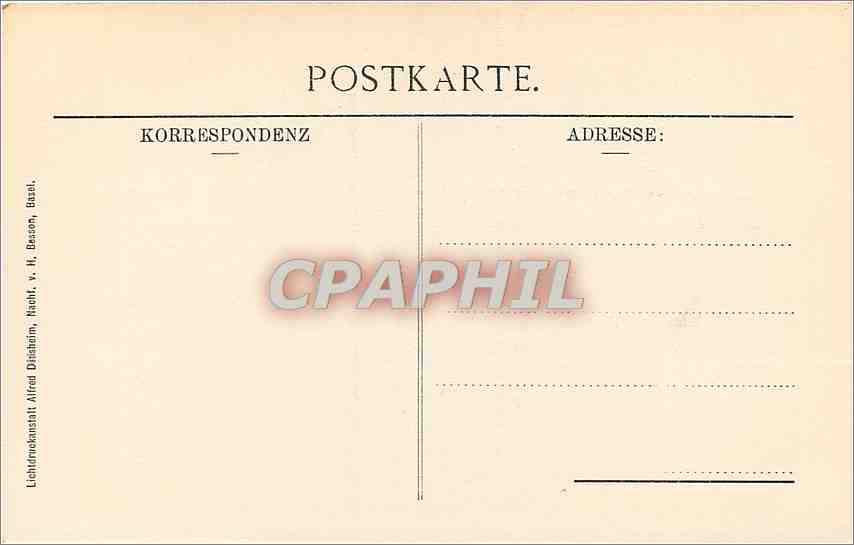 CPA Oeffentliche Kunstsammlung Basel H Holbein Studie zum  Bildnis des Sir Nicolas Carew  — Rückseite