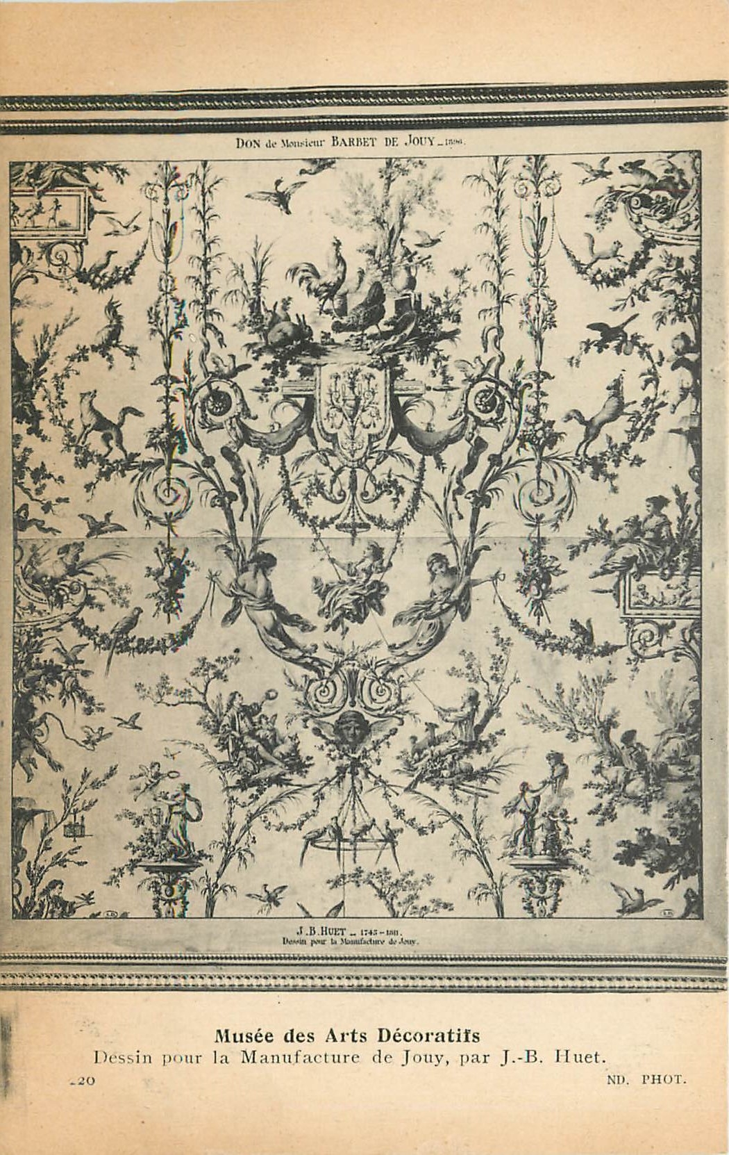 CPA Musee des Arts Decoratifs Dessin pour la Manufacture de Jouy 