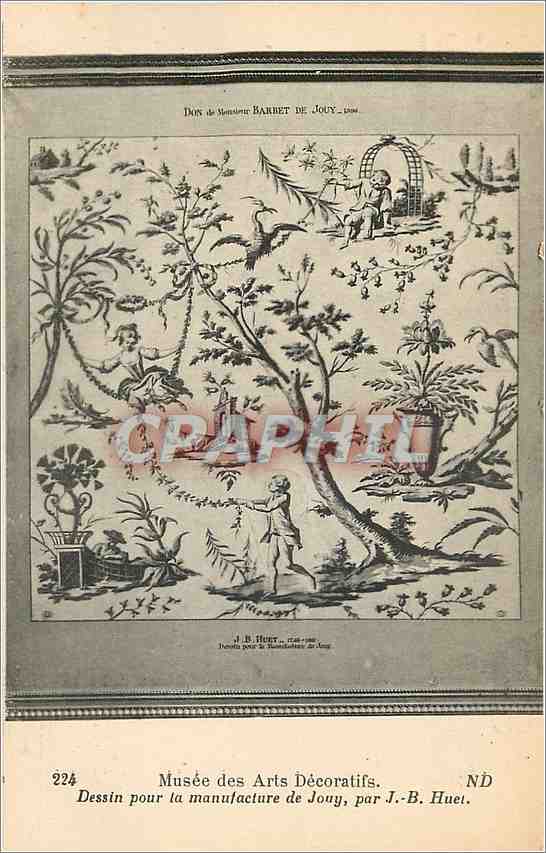 CPA Musee des Arts Decoratifs Dessin pour la manufacture de Jouy 