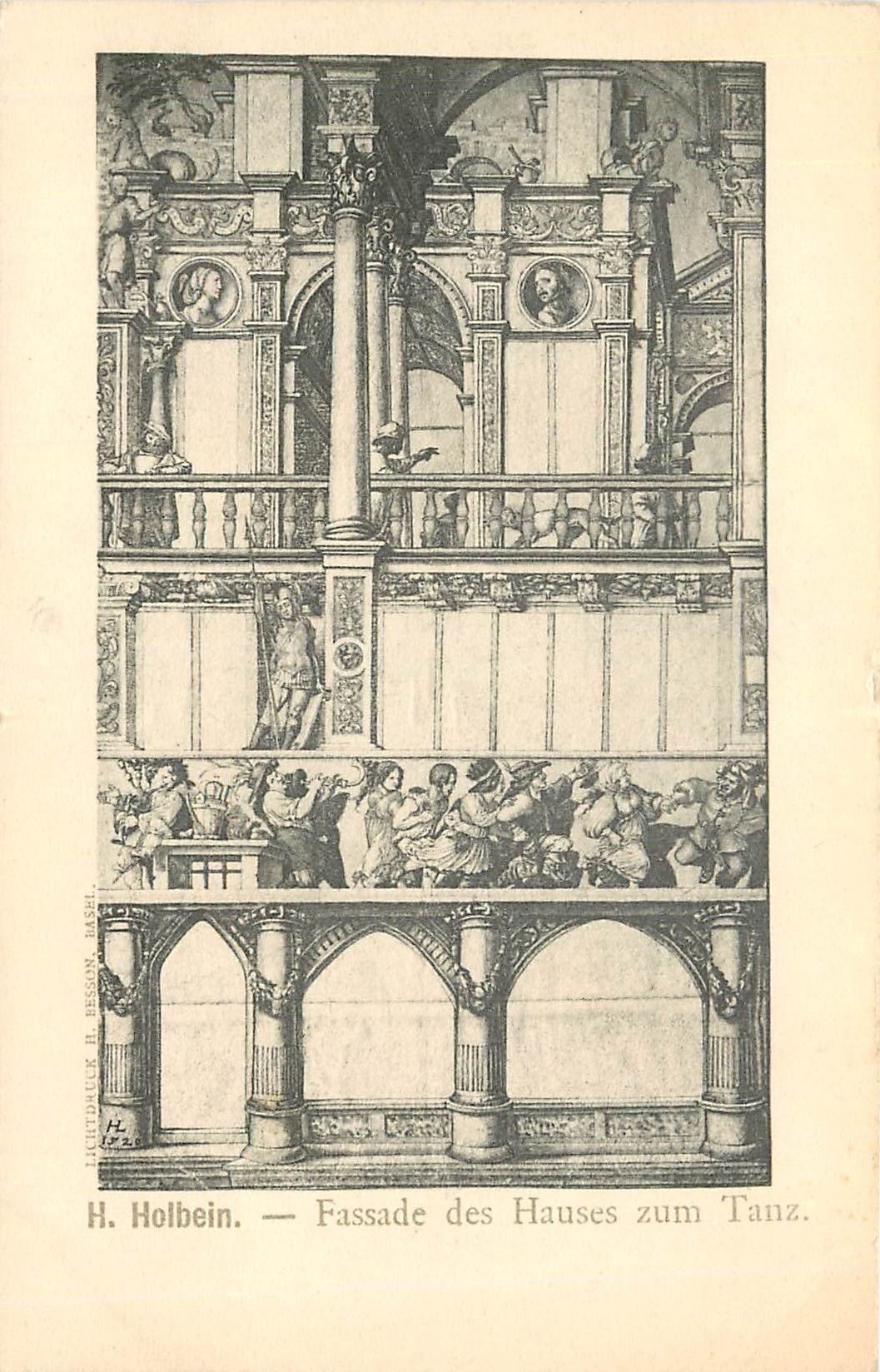 CPA H Holbein Fasade des Hauses zum Tanz 