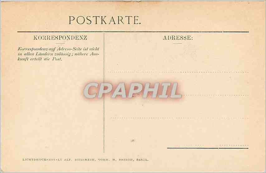 CPA Oeffentliche Kunstsammlung Basel H Holbein dJ  — Verso