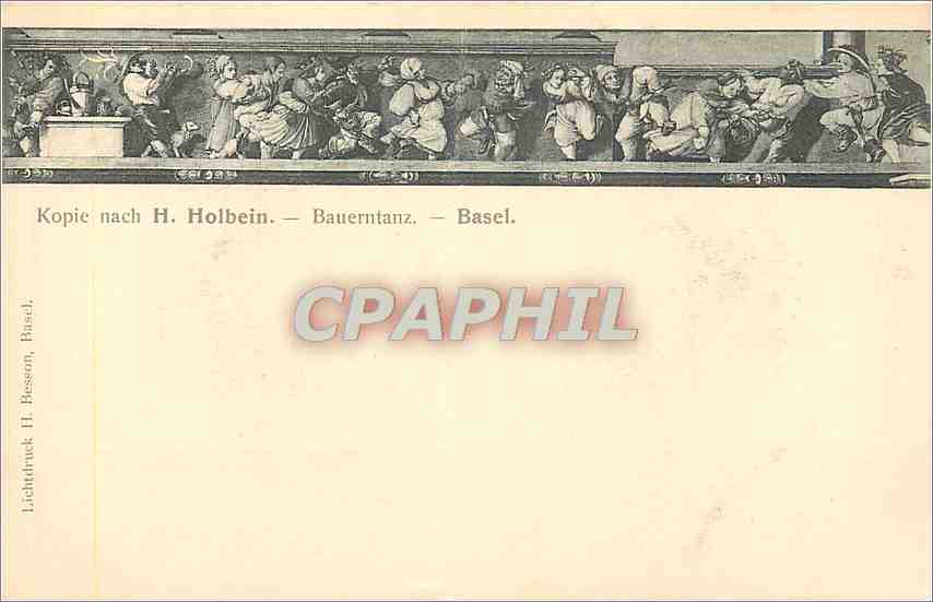CPA Kopie nach H Holbein Bauerntanz Basel 