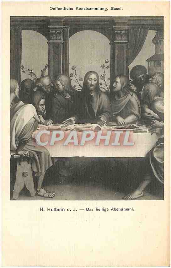 CPA Oeffentliche Kunstsammlung Basel H Holbein dJ Das heilige Abendmahl 