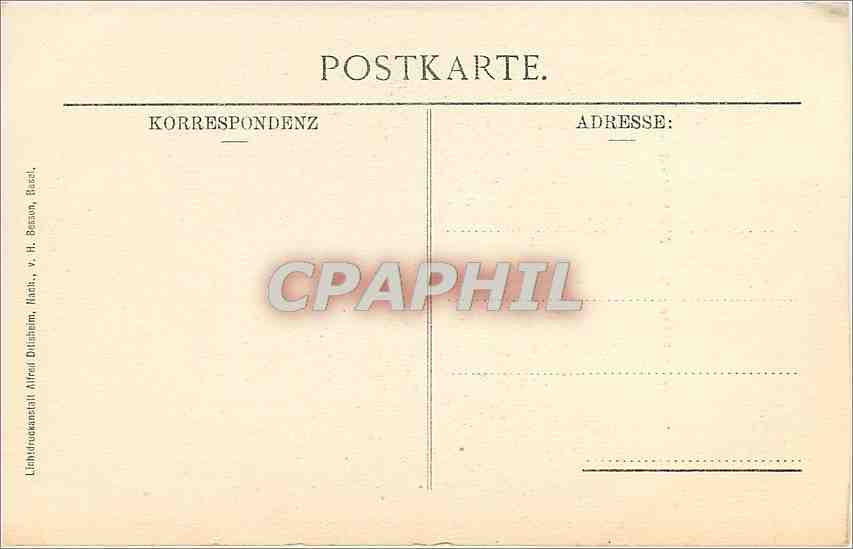 CPA Oeffentliche Kunstsammlung Basel H Holbein dJ Das heilige Abendmahl  — Rückseite