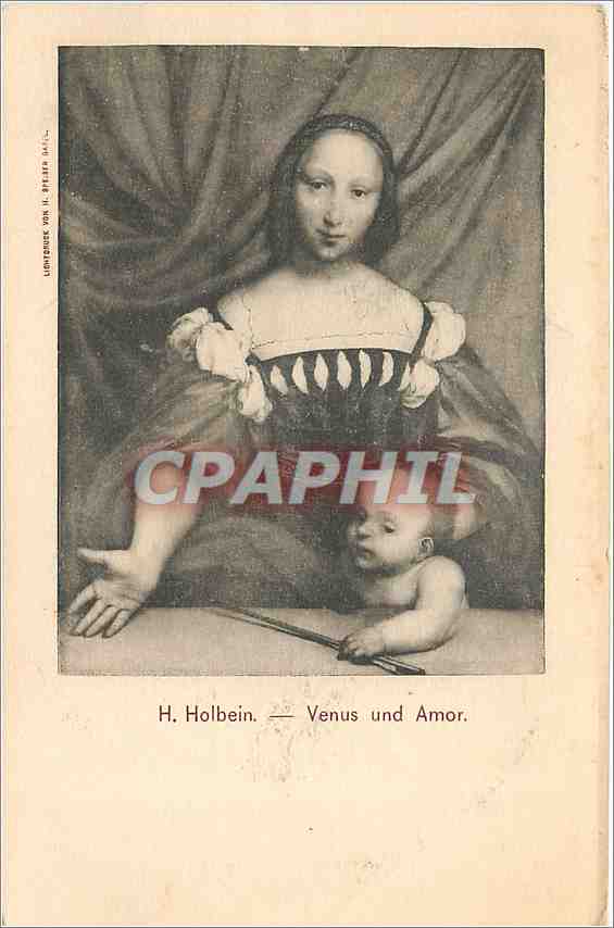 CPA H Holbein Venus und Amor 
