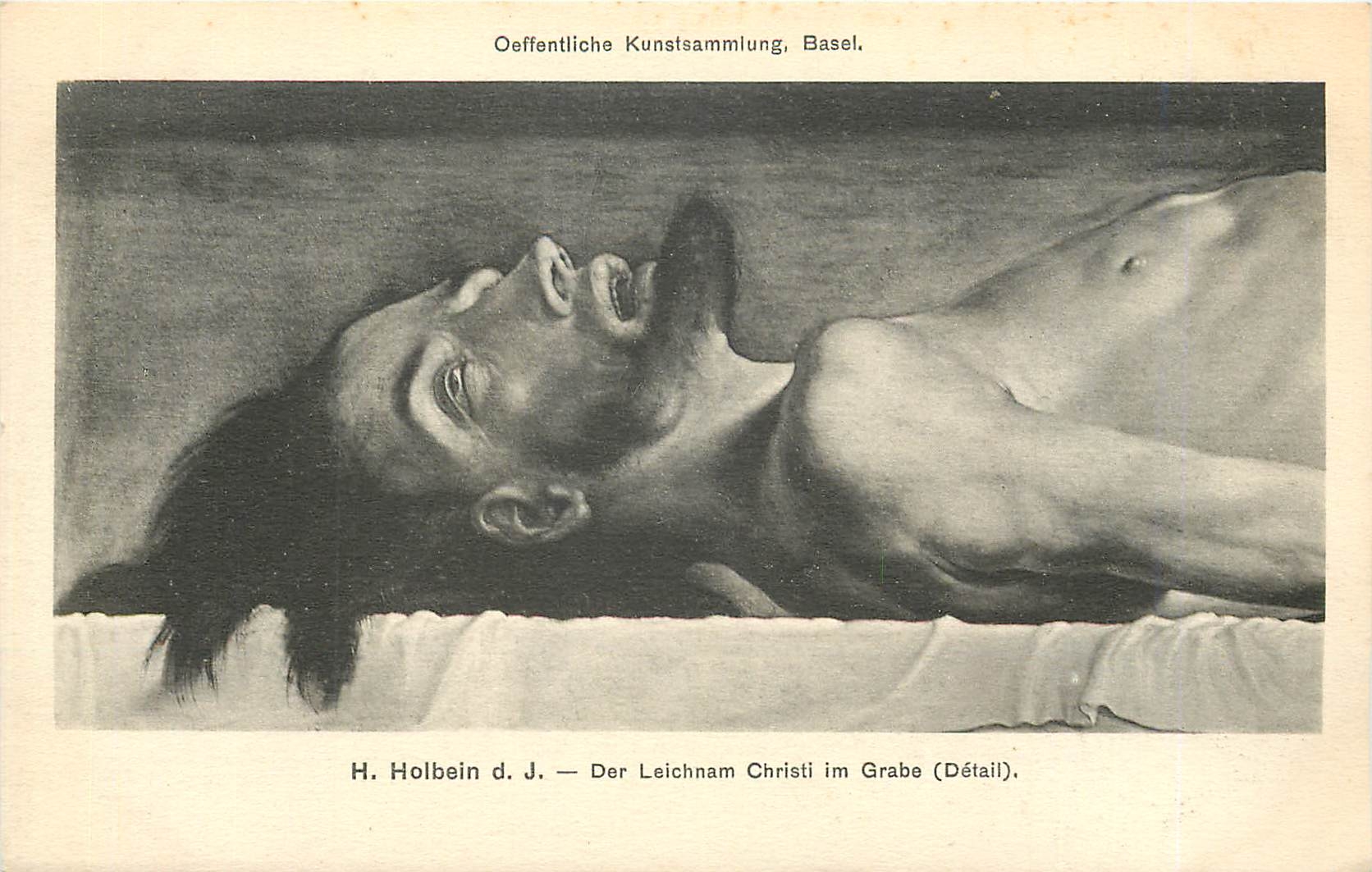 CPA Oeffentliche Kunstsammlung Basel H Holbein dJ Der leichnam Christi im Grabe 