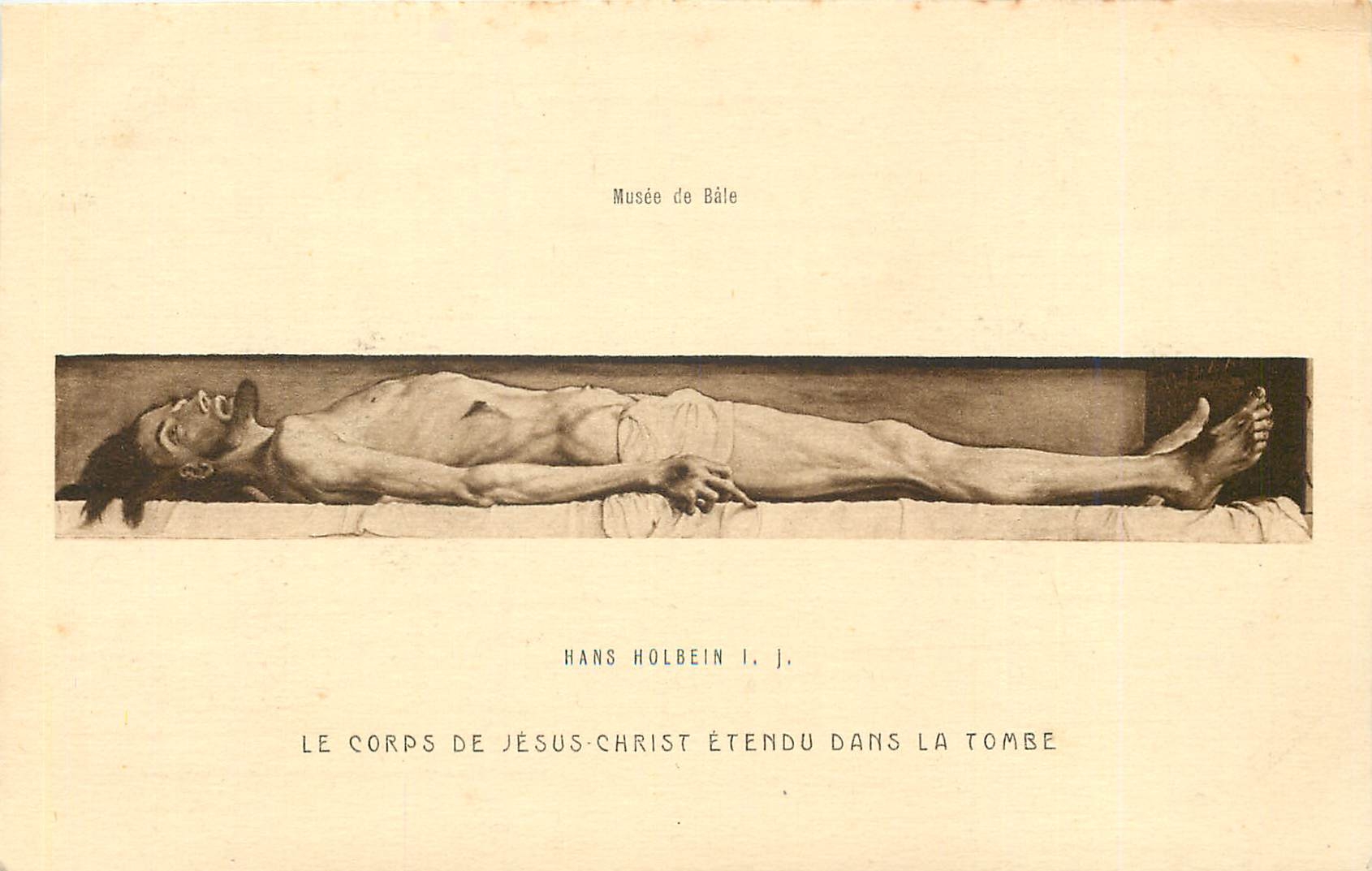CPA Musee de Baie Hans Holbein Le Corps e Jesus Christ Etendu dans La Tombe 