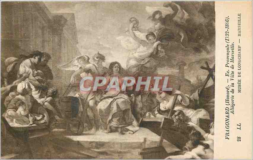CPA Fragonard Honore Allegorie de la VIlle de Marseille Musee de Longchamp 