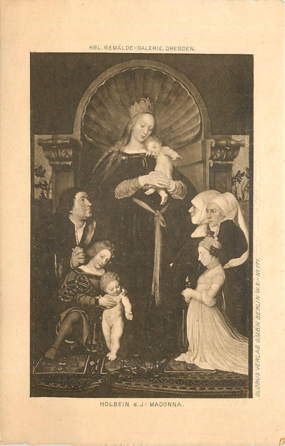 CPA HGL Gemalde Galerie Dresden Holbein DJ Madonna 