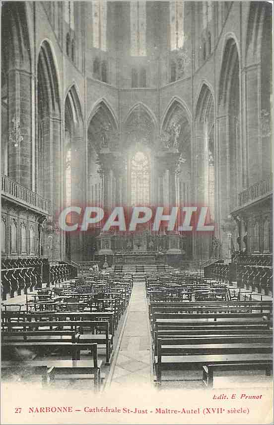 CPA Narbonne Cathedrale St Just Maitre Autel 