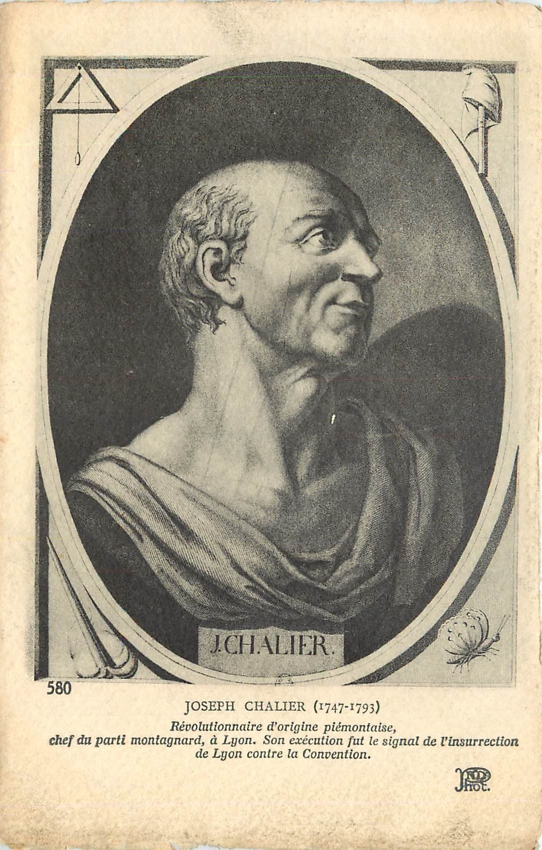 Joseph Chalier (1747-1793) — Révolutionnaire lyonnais, chef du parti montagnard — J. Hot, n° 580