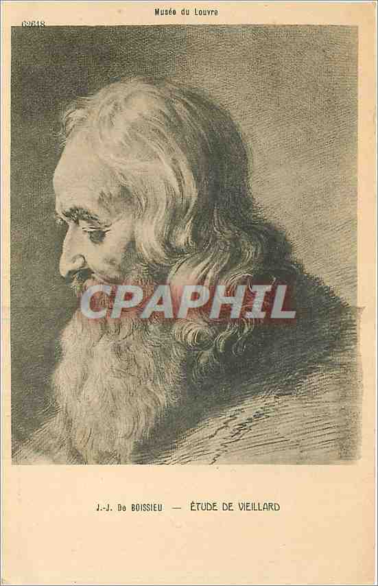 CPA Musee du Louvre JJ de Boissieu Etude de Vieillard 