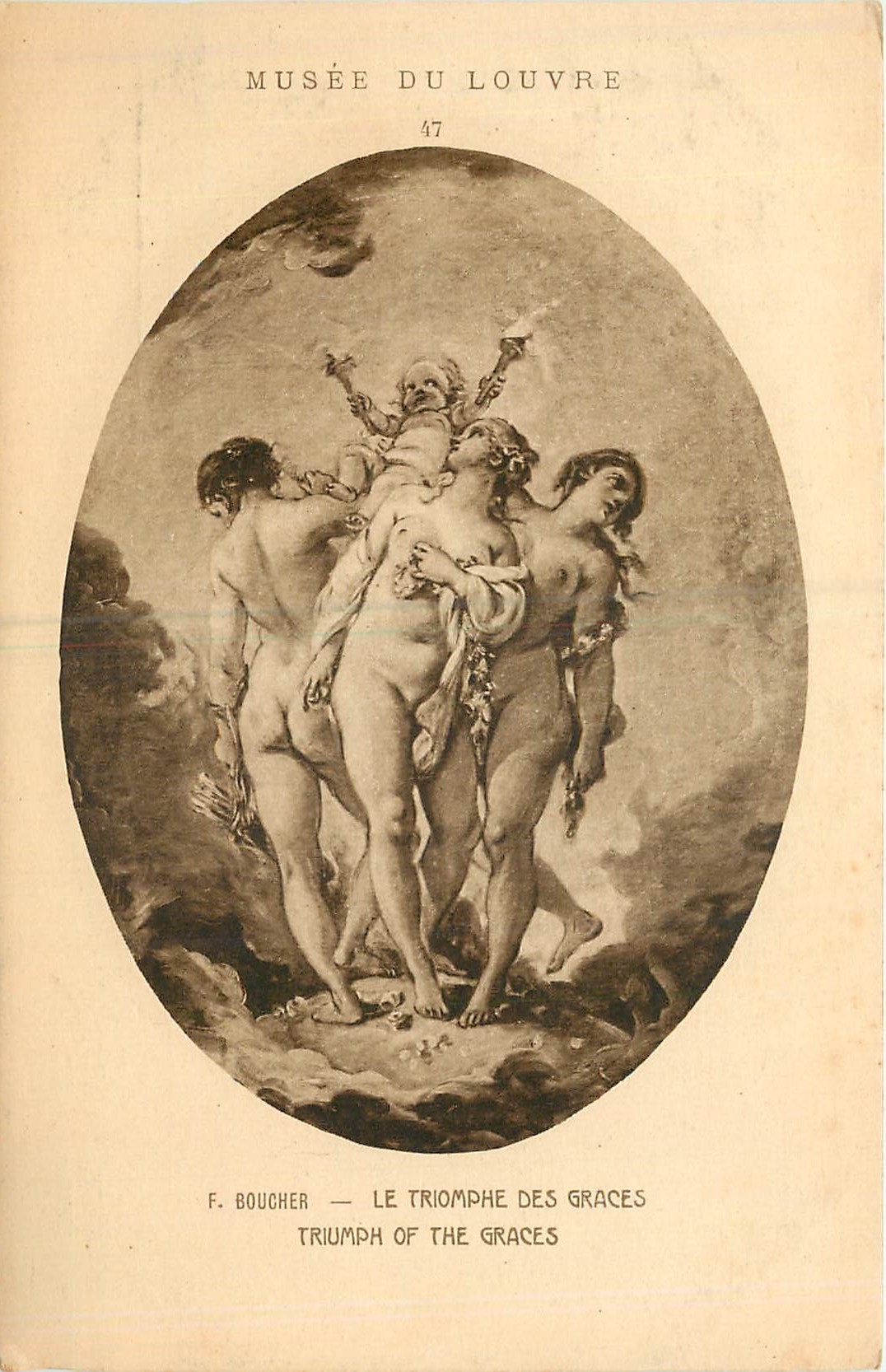 CPA Musee du Louvre Le Triomphe des Graces 