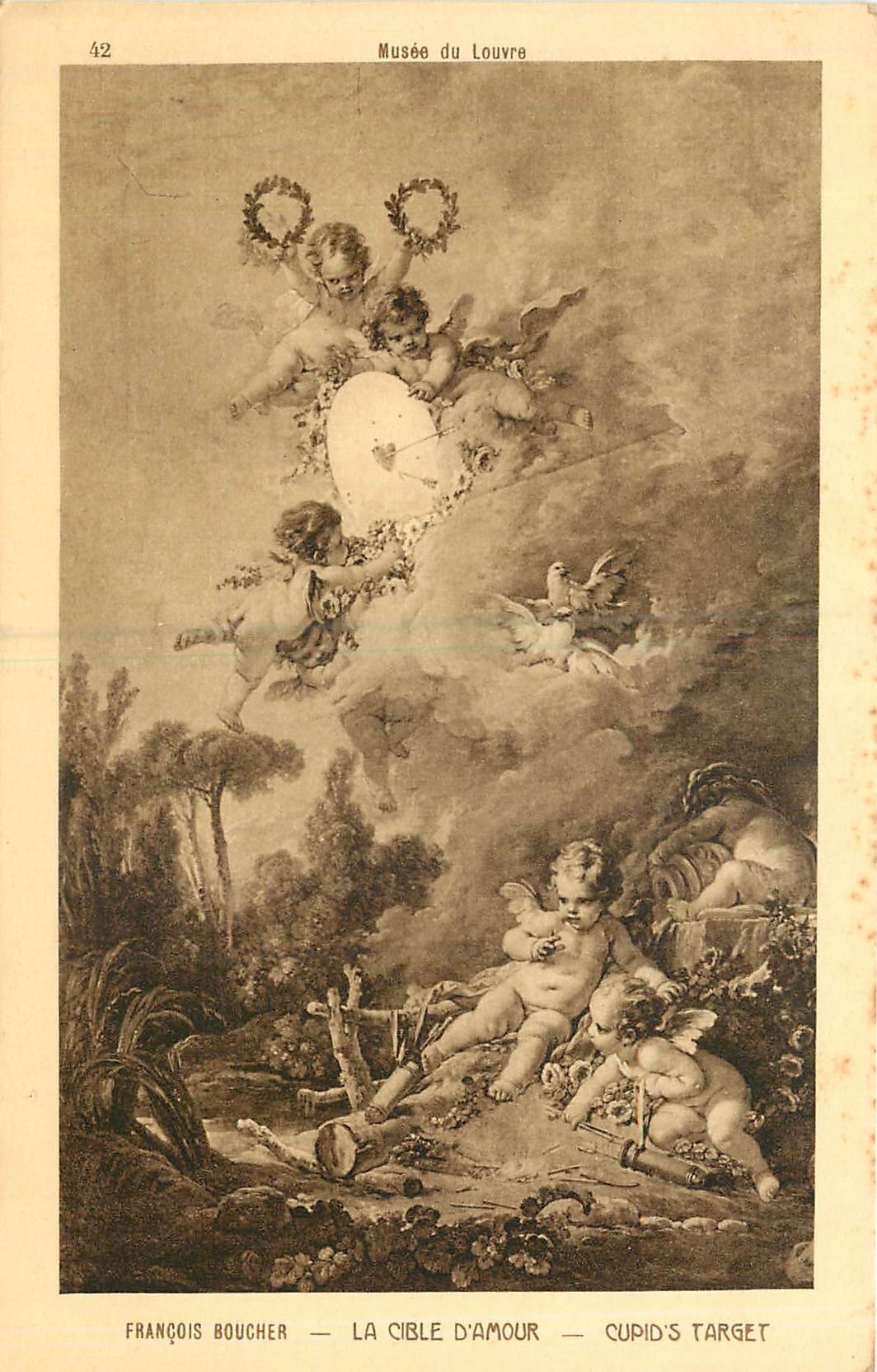 CPA Musee du Louvre Francois Boucher La Cible d'Amour 