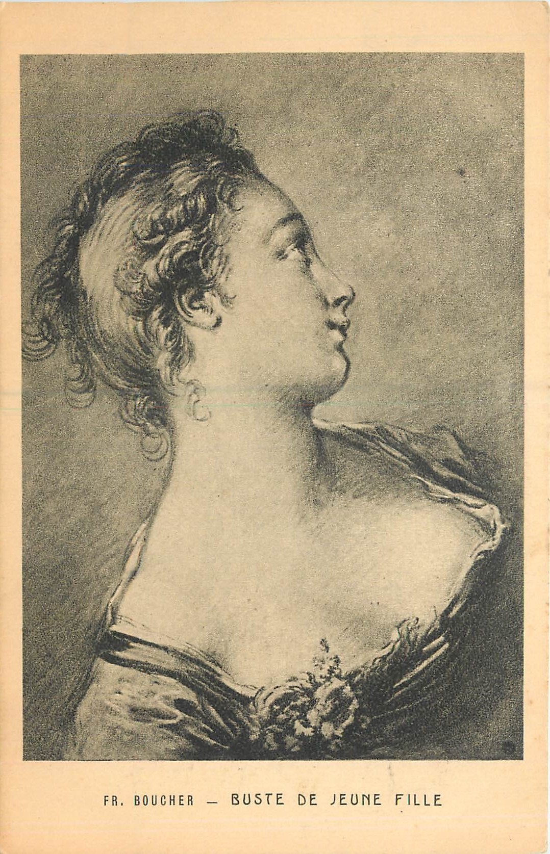 CPA Fr Boucher Buste de Jeune Fille 