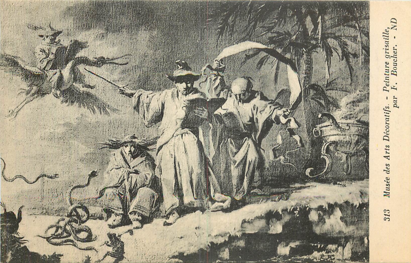 CPA Musee des Decoratifs Peinture grisaille 