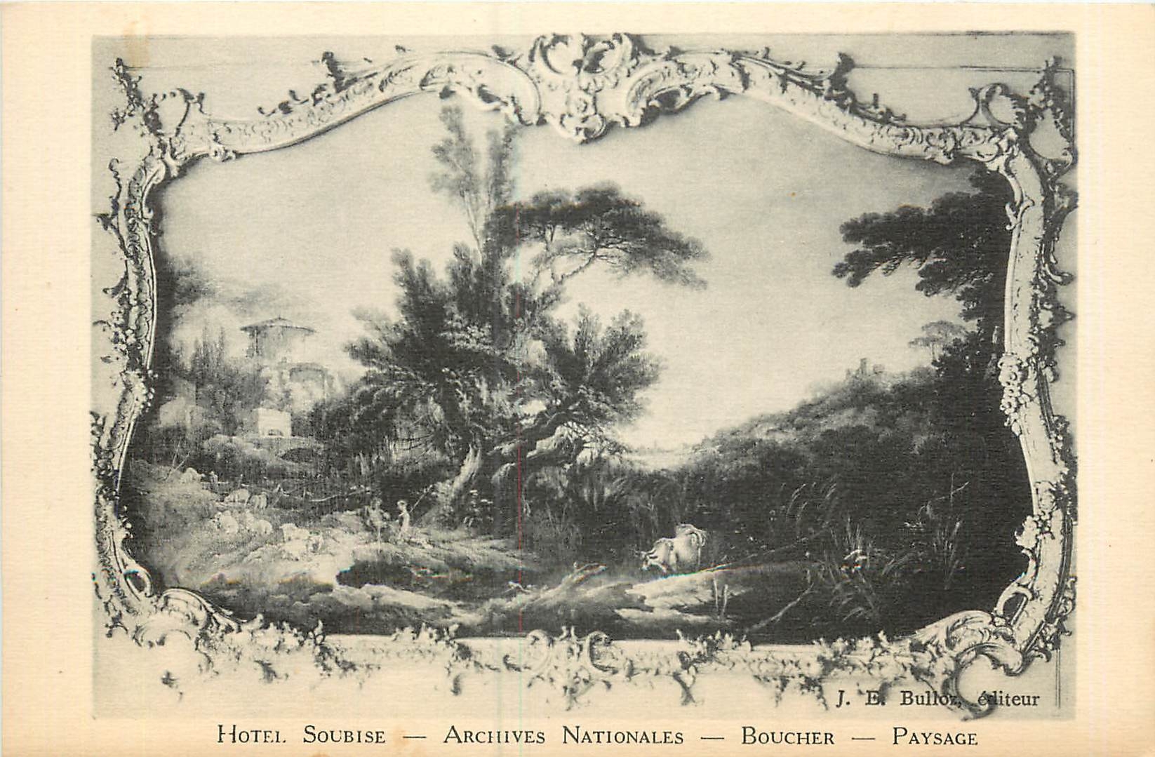 CPA Hotel Soubise Archives Nationales Boucher Paysage 