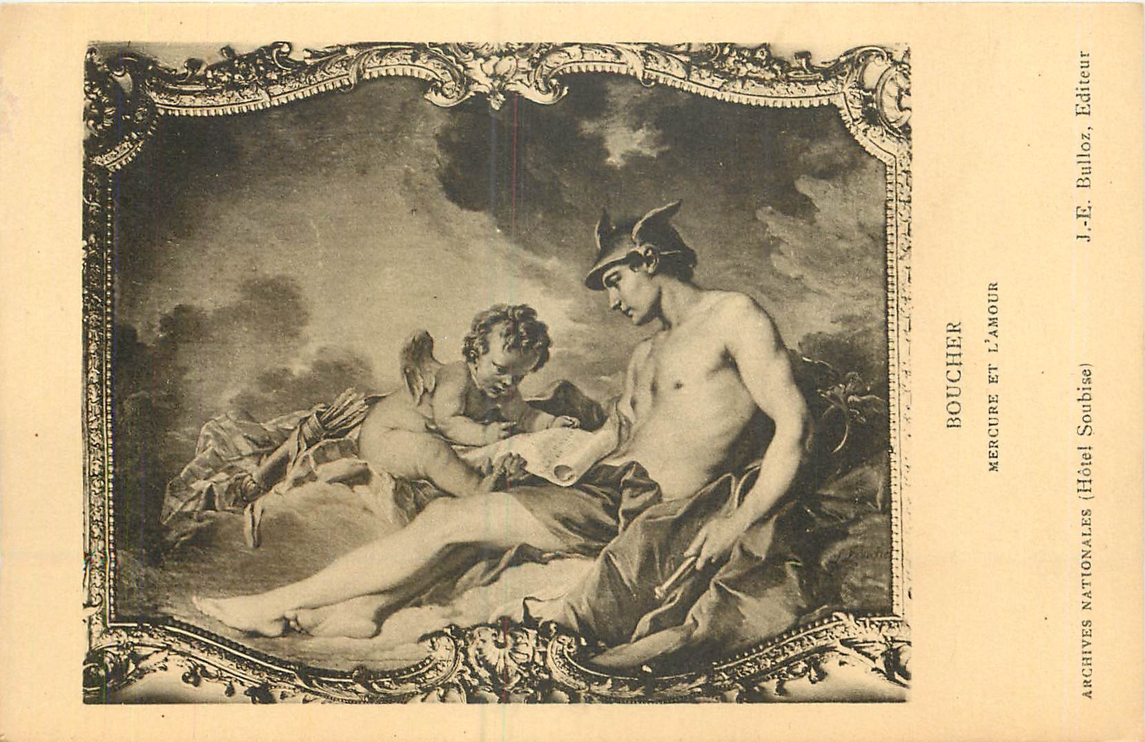 CPA Boucher Mercure et l'Amour Archives Nationales Hotel Soubise 