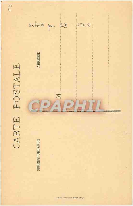CPA Boucher Mercure et l'Amour Archives Nationales Hotel Soubise  — Verso