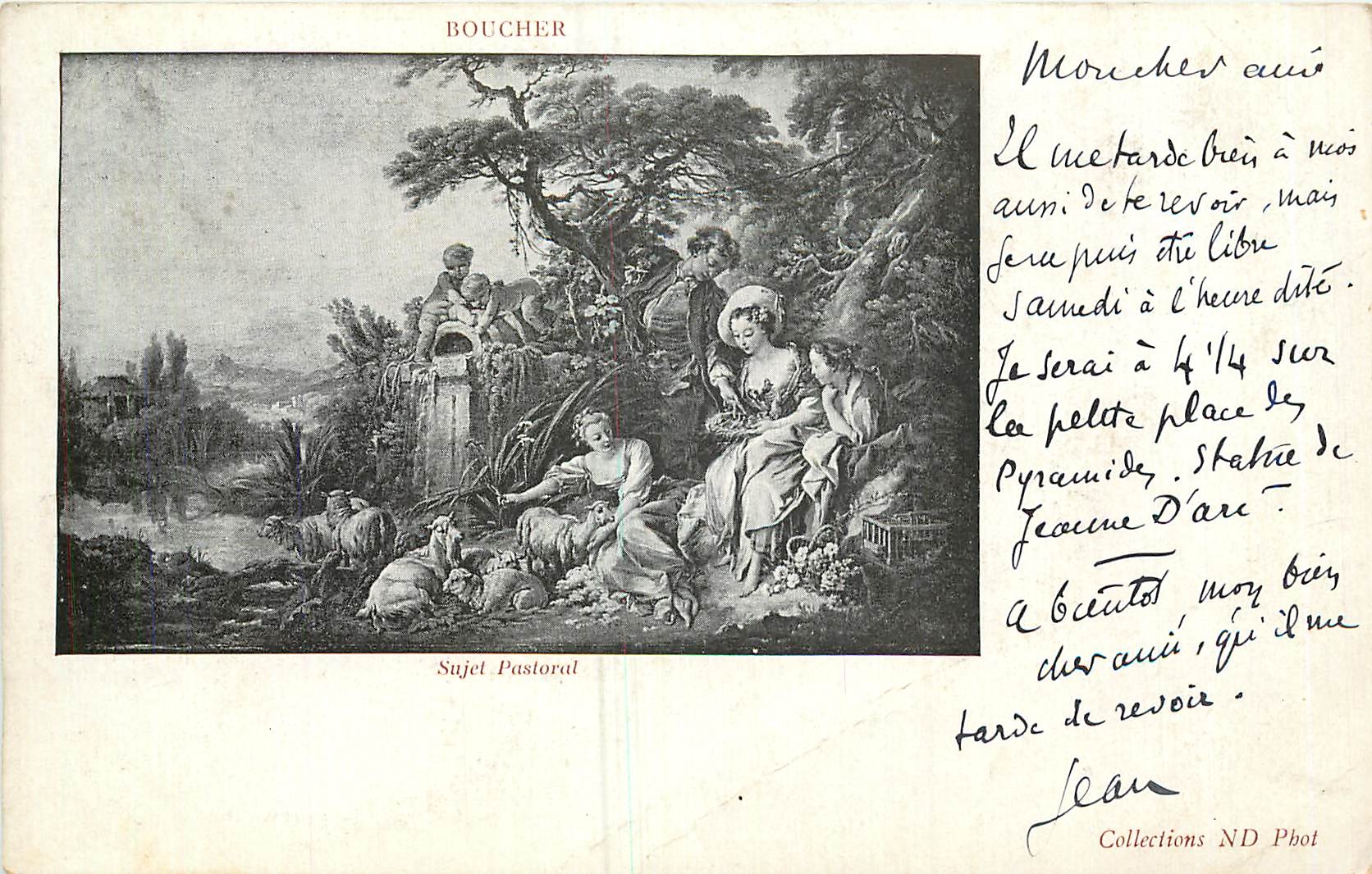 CPA Boucher Sujet Pastoral 