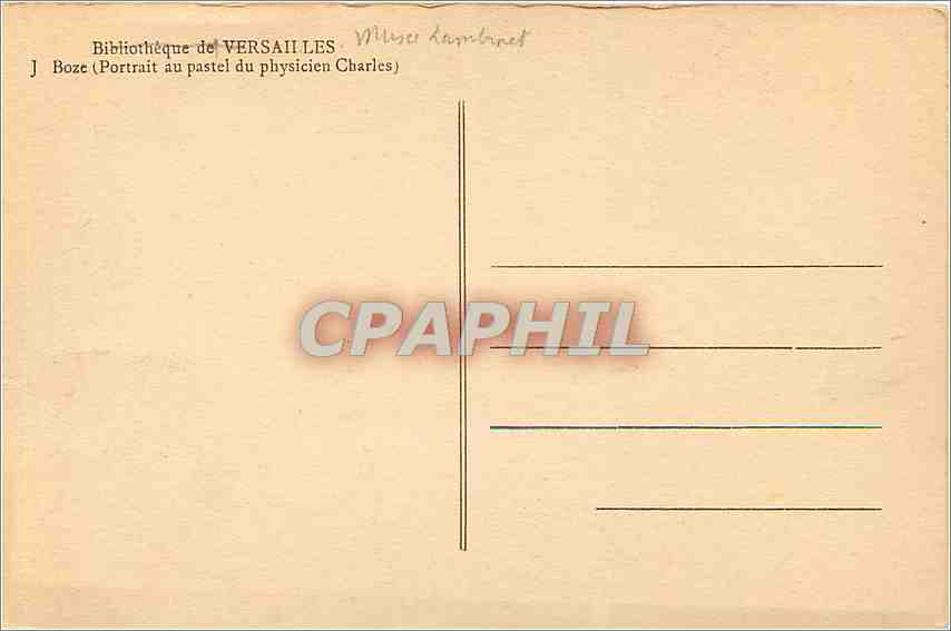 CPA Bibliotheque de Versailles  — Verso