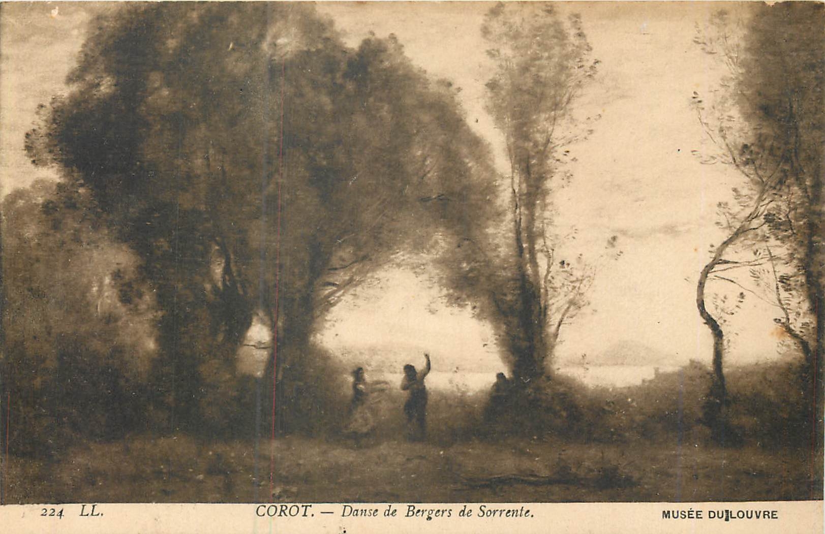 CPA Corot Danse de Bergers de Sorrente Musee du Louvre 