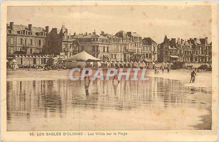 CPA Les Sables d'Olonne Les Villas sur la Plage 