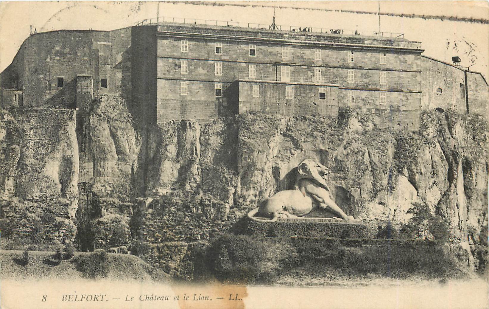 CPA Belfort Le Chateau et le Lion 