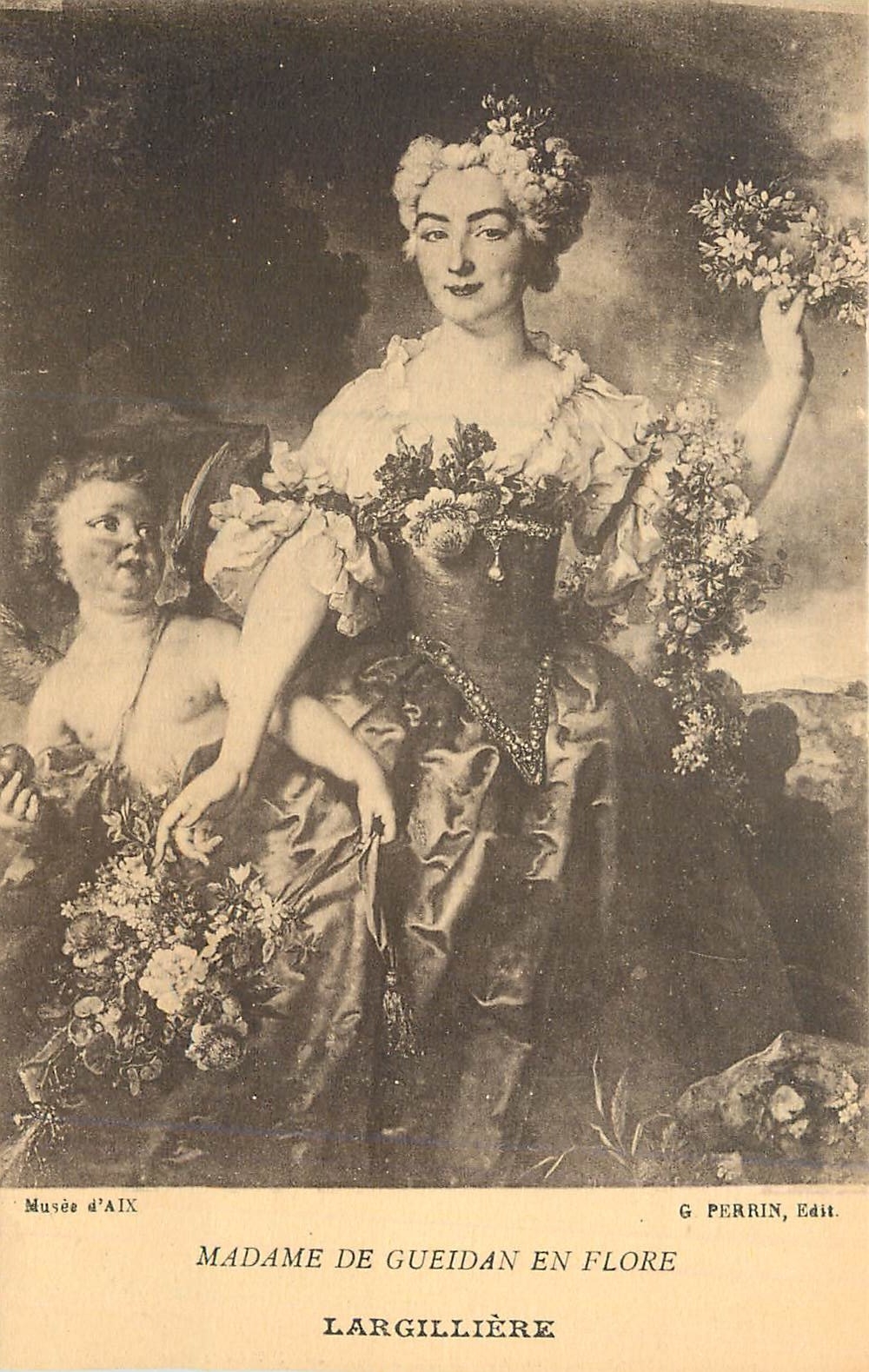 CPA Musee d'Aix Madame de Gueidan en Flore Largilliere 