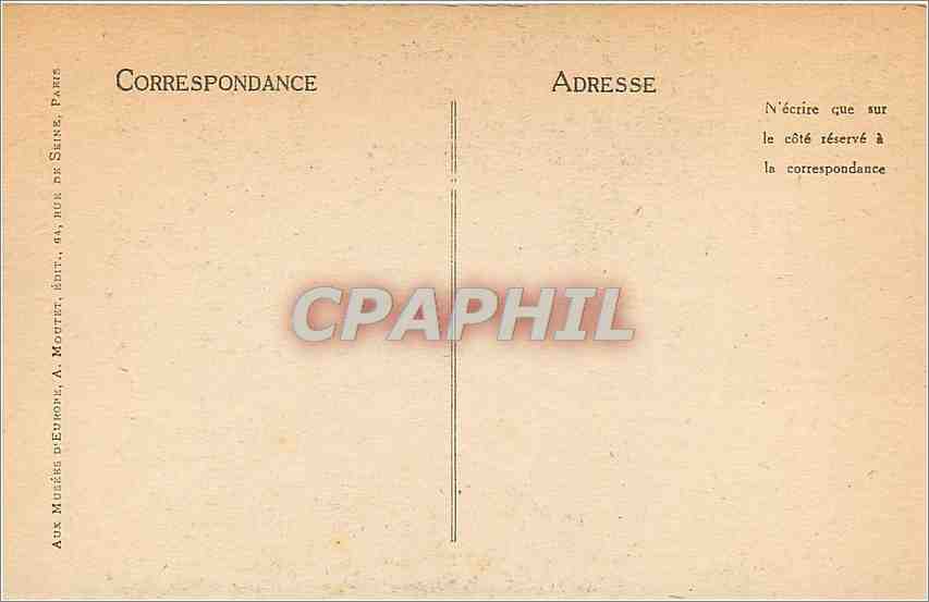 CPA Musee Carnavalet Quentin de Latour  — Rückseite