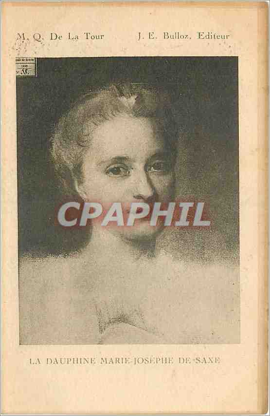 CPA MQ De la Tour la Dauphine Marie Joseph de Saxe 