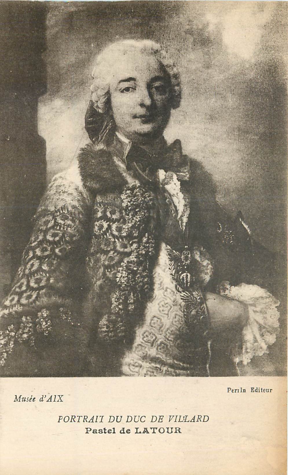 CPA Musee d'Aix Portrait du Duc de Villard Pastel de Latour 