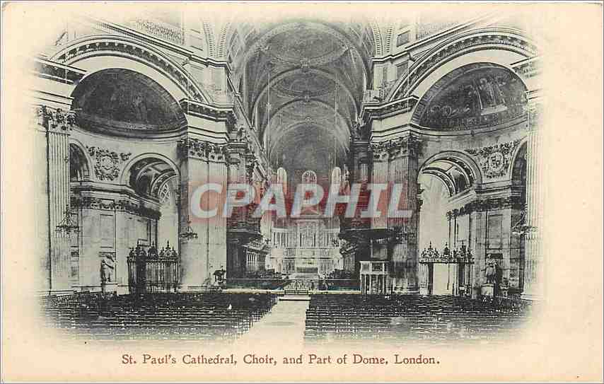 CPA St Pauls Cathedral and Part of Dome London Orgue
