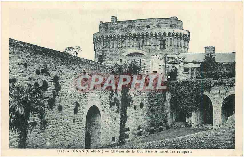 CPA Dinan C du N Chateau de la Duchese Anne et les Remparts 