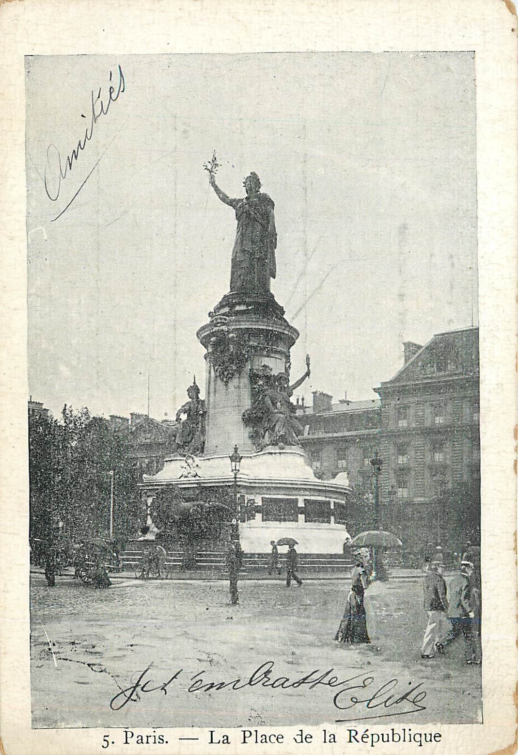CPA Paris La Place de la Republique 