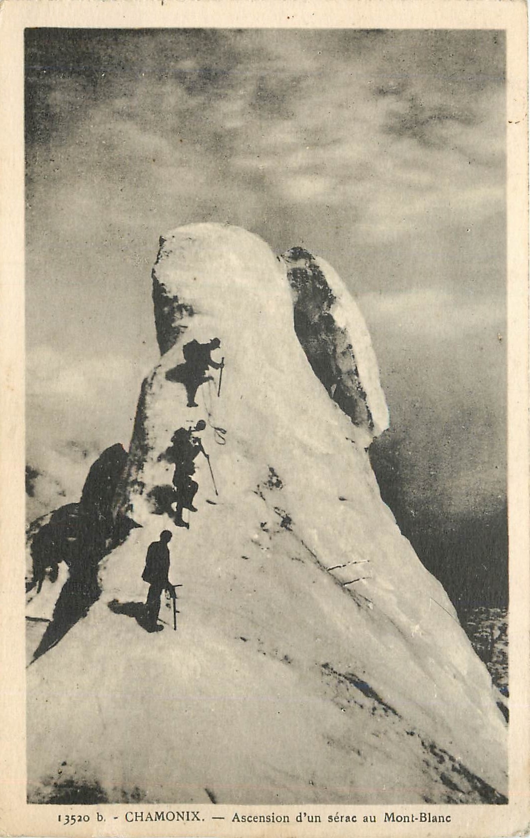 Ascension d'un sérac au Mont-Blanc — CHAMONIX — n° 13520 b