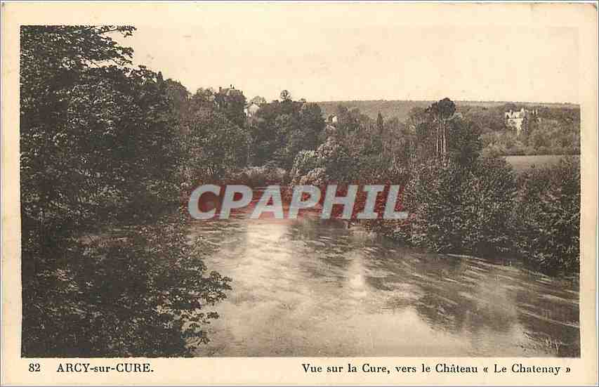 CPA Arcy sur Cure Vue sur la Cure vers la Chateau Le Chatenay 