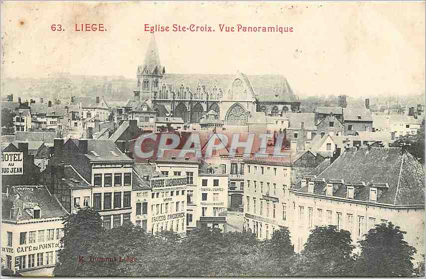 CPA Liege Eglise Ste Croix Vue panoramique 