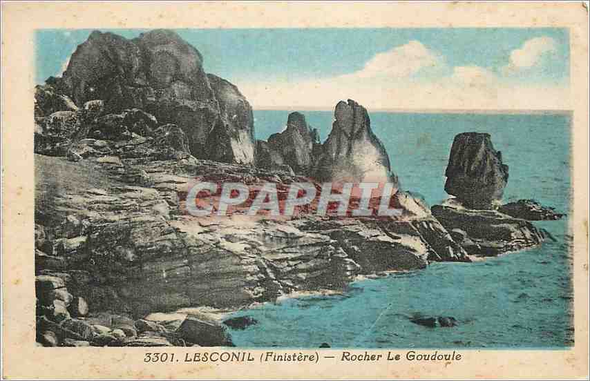 CPA Lesconil Finistere Rocher de la Goudoule 