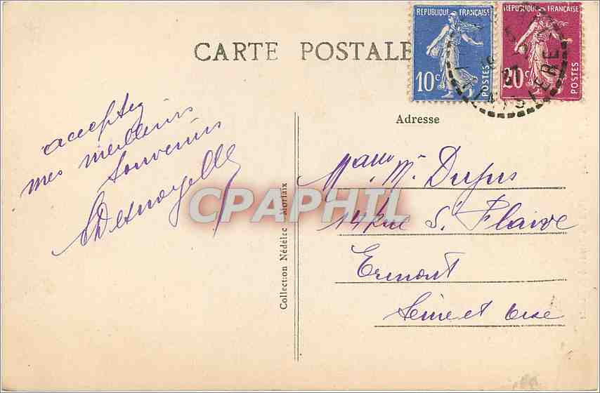 CPA Roscoff Finistere Effets de lames a la Pointe  — Rückseite