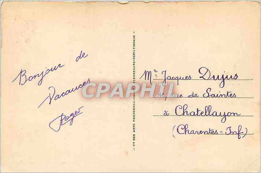 CPA Laval Le Chateau et le Pont Vieux  — Rückseite